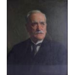 SCOTTISH SCHOOL (1934), Framed Oil on Board, indistinctly signed, portrait of John Duff. 58 cm x