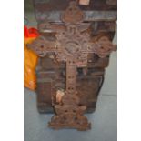 A LARGE IRON CROSS. 89 cm x 49 cm.