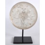 A Rare Rock Crystal Stamp, 10th/12th Century, Persia. 2Ins diameter.