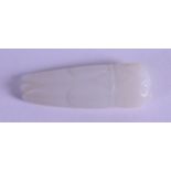 A CHINESE CARVED WHITE JADE CICADA FLY of flattened form, with incised decoration. 5.25 cm long.