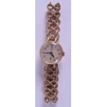 A VINTAGE 9CT YELLOW GOLD LADIES TUDOR ROYAL ROLEX WRISTWATCH with 9ct gold strap. 19.7 grams inc