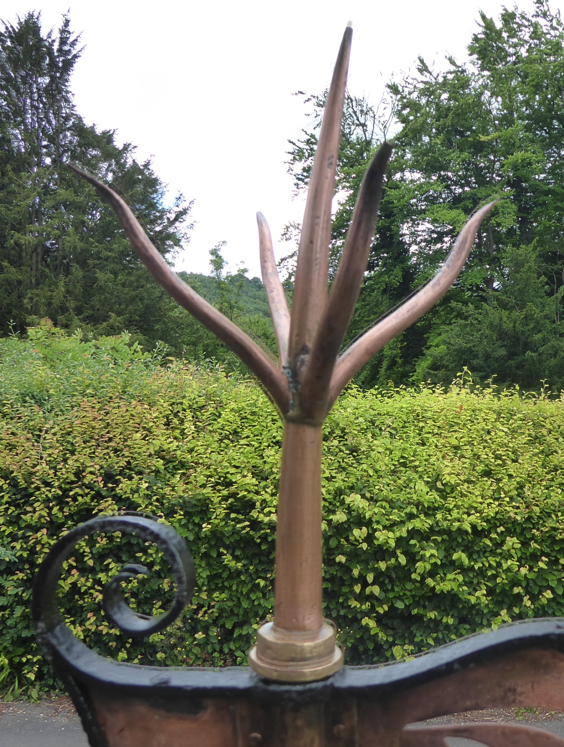 A GOOD IRON AND COPPER WEATHER VANE. 206 cm. - Bild 7 aus 8