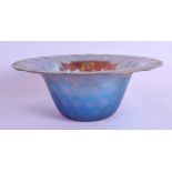 AN UNUSUAL EARLY 20TH CENTURY FAVRILLE TYPE IRIDESCENT GLASS BOWL possibly Tiffany & Co. 23.5 cm