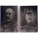 A PAIR OF LATE VICTORIAN/EDWARDIAN PHOTOGRAPHIC POTTERY PANELS depicting Admiral Jellicoe & Field
