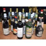 EIGHTTEEN BOTTLESOF WINE & SPIRITS, including Vermouth & Champagne, (18)