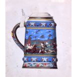 GERMAN SCHOOL (19th Century), framed pencil & watercolour, study of a stein. 23 cm x 20 cm.