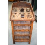 A RARE FRENCH 1930'S "FROG'S" COIN TOSS GAME, wooden cabinet with cast iron frog mount, "Jeu de