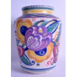 A POOLE POTTERY BX VASE by Eileen Prangnell, numbered 170, painted with bold floral sprays. 25.5