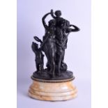 Claude Michel Clodion (1738-1814) A Good 19th century bronze figure of a male and female, modelled