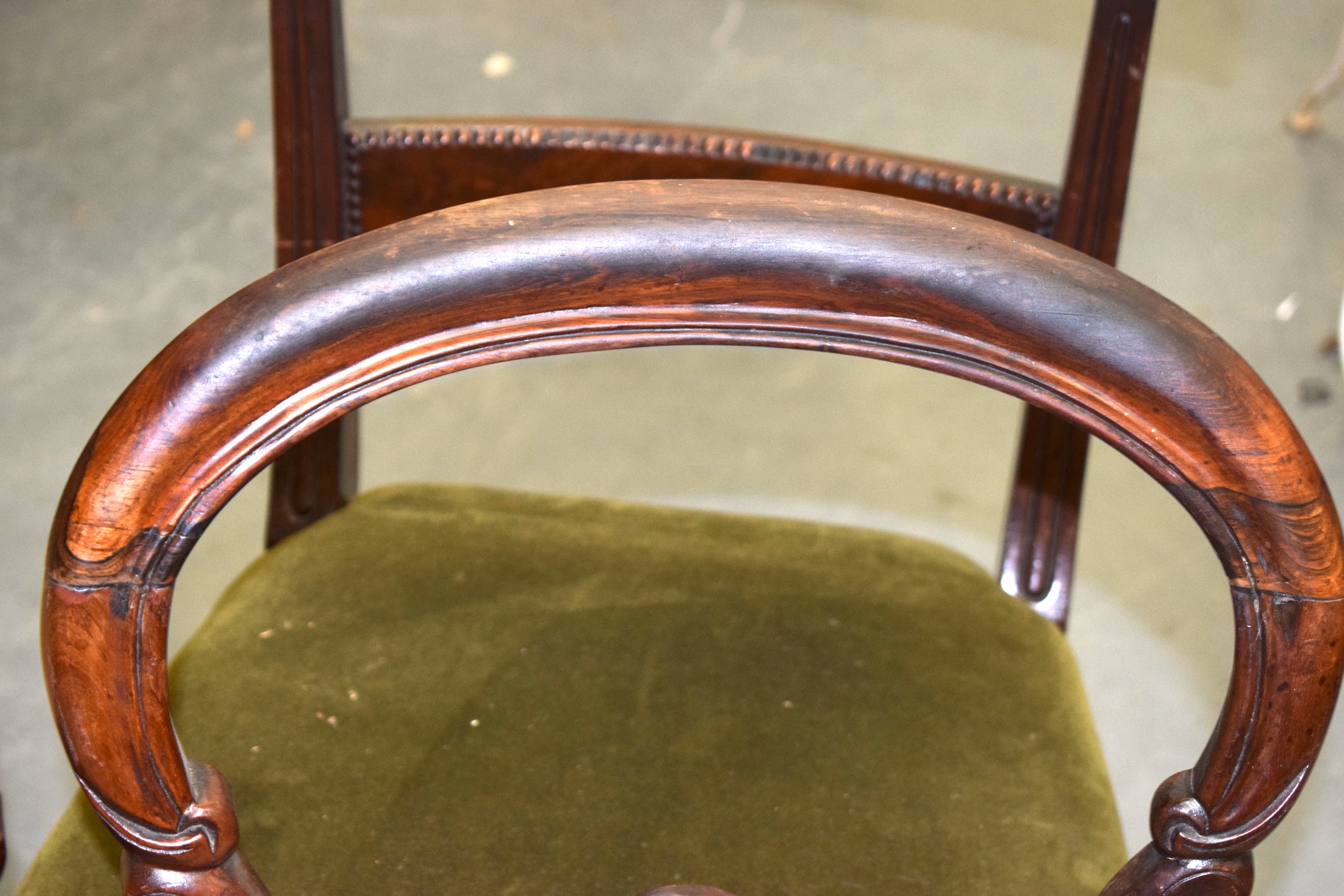 A GROUP OF FOUR ANTIQUE CHAIRS, of varying style. (4) - Image 2 of 3