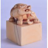 A MAJESTIC 18TH CENTURY CHINESE CARVED IVORY SEAL Qianlong, the seal reading as 'Chang Shou Yong