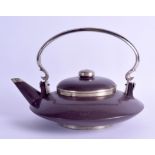 A RARE CHINESE QING DYNASTY YIXING POTTERY TEAPOT AND COVER probably made for the Thai or Vietnamese