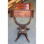 AN ANTIQUE MAHOGANY GAMING TABLE. 75 cm x 50 cm.