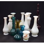 A GOOD GROUP OF PERSIAN AND OPALINE GLASS, of varying style and design. (qty)