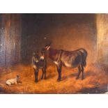 MANNER OF EUGENE VERBOECKHOVEN (1798-1881), unframed oil on canvas, indistincly signed, two