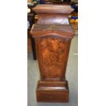 AN ANTIQUE FRENCH WALNUT PEDESTAL STAND, with ornate bronze fittings. 106 cm high.