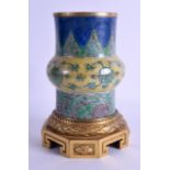 A 17TH CENTURY CHINESE FAMILLE VERTE PORCELAIN VASE Kangxi, possibly part of a yen yen vase, with