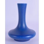 A PILKINGTONS ROYAL LANCASTRIAN BLUE VASE of plain form. 14.5 cm high.