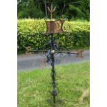 A GOOD IRON AND COPPER WEATHER VANE. 206 cm.