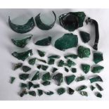 A Persian 10th/12th Century Green Glass.