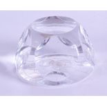 A ROYAL DOULTON 'SPIDER' CRYSTAL GLASS PAPERWEIGHT. 6 cm wide.
