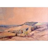 WILLIAM REDWORTH (British), Framed Watercolour, signed, "a spur of the chiltern". 28 cm x 41 cm.