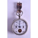 AN ANTIQUE FRENCH CHRONOMETER BREVETE SGDG POCKET WATCH with white enamel dial and black numerals.