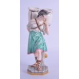 Late 19th c. Royal Worcester rare Raphaelesque figure of a female water carrier with two amphora