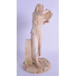 Royal Worcester good figure of a Middle Eastern Woman barefooted in a long dress playing a