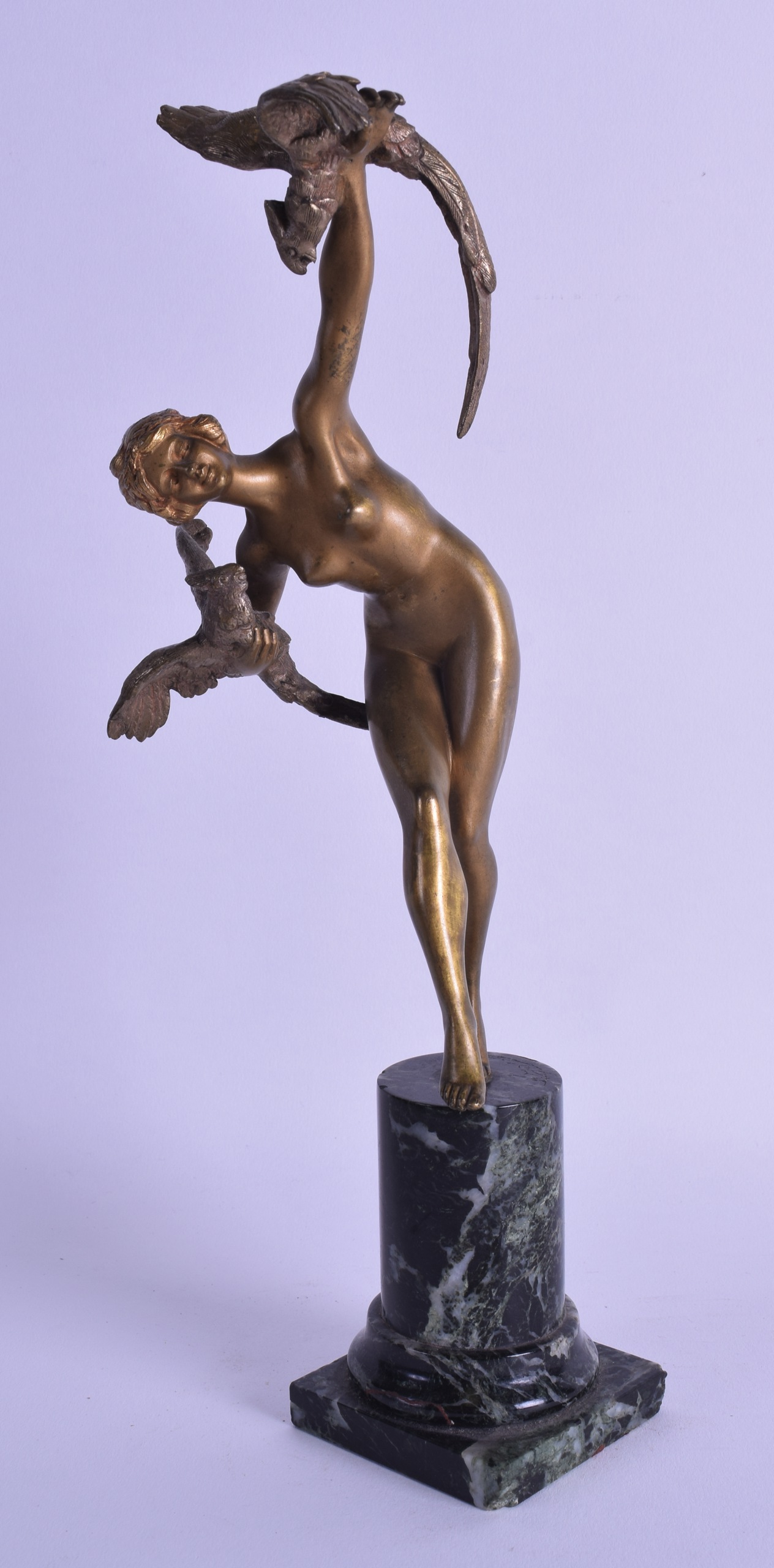 Claire Jeanne Robertine Colinet (1880-1950) A Lovely Art Deco Gilt Bronze Figure Of A Female,