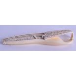 A LOVELY LARGE 19TH CENTURY JAPANESE MEIJI PERIOD CARVED IVORY BANANA naturalistically modelled