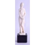 AN EARLY 20TH CENTURY ART NOUVEAU CARVED IVORY FIGURE by A Boulard, modelled as a classical female