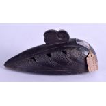 A RARE EARLY ANTIQUITY PUMICE STONE in the form of a bird like creature. 14 cm long.