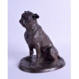 Pierre Nicolas Tourgueneff (1853-1912) A lovely French bronze figure of a standing hound. 18 cm x 16