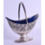 A EARLY 19TH CENTURY ENGLISH SILVER SUGAR BASKET. London 1823. 7.8 oz. 16 cm wide.