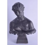 19th c. Victorian bronzed figure of Clitie. 37cm High