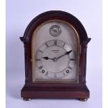 A SMALL 19TH CENTURY MAHOGANY MANTEL CLOCK by Boodle & Dunthorn 33 Lord Street, Liverpool. 22.5 cm