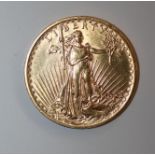 A USA GOLD $20, 1923, "Saint Gaudens", 33.4g (Illustrated) (Est. plus 18% premium inc. VAT)
