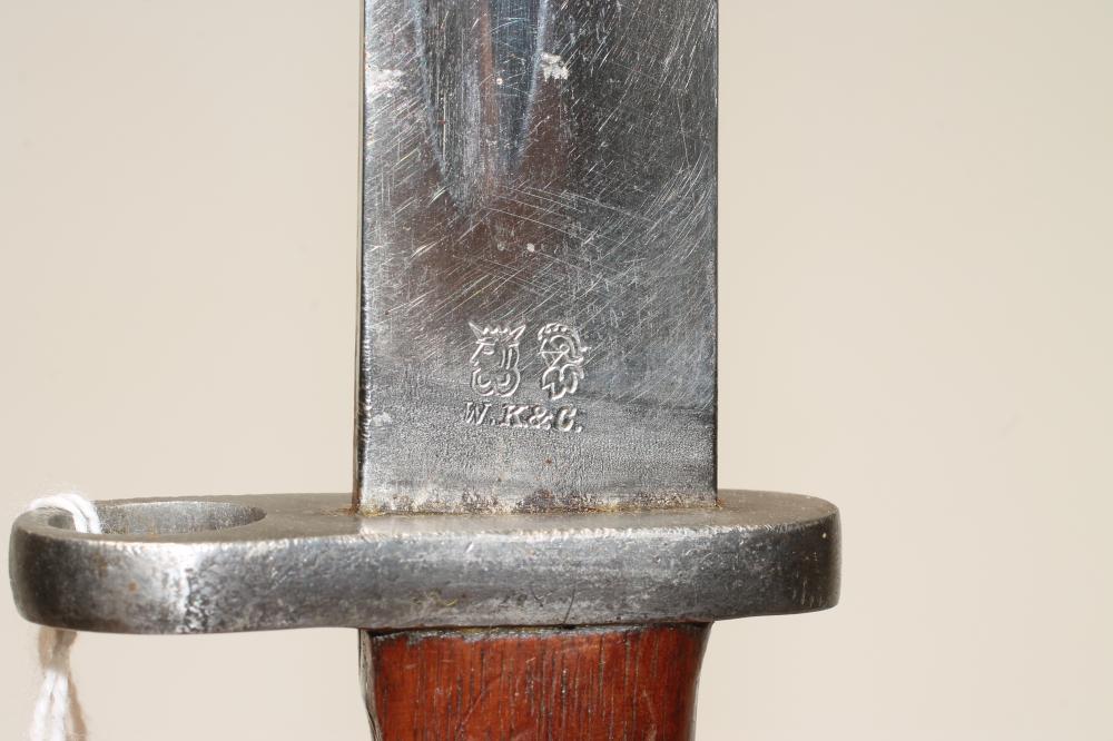 A GERMAN DRESS BAYONET, the 9 1/2" blade stamped with K. Negele Tubingen distributer marks, - Image 7 of 7