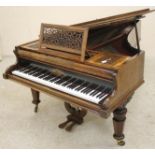 A VICTORIAN "SHORT DRAWING ROOM" GRAND PIANO No.456 by John Broadwood & Sons, London, No.6697,