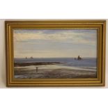 HENRY MOORE R.A. R.W.S. (1831-1895), Coastal Scene with Fishing Boats, oil on canvas, signed and