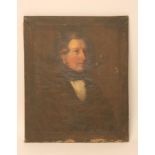 ENGLISH SCHOOL (Mid/Late 19th Century), Portrait of a Gentleman, half length, oil on canvas, signed,