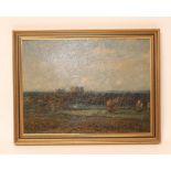 J ALFONSO TOFT (1866-1964), Kenilworth Castle, oil on canvas, unsigned, signed R.O.I. Exhibition