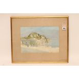 RODNEY JOSEPH BURN R.A. (1899-1984), Old Fort Corfu, watercolour and pencil heightened with white,