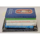 SIX CERAMIC REFERENCE BOOKS including Towner's "Creamware", 1978, Sandon's "Worcester 1751-1793",