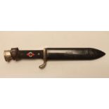 A HITLER YOUTH DAGGER, with 5 1/2" blade stamped E. & F. HORSTER SOLINGEN RZM M7/37 and inscribed "