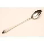A GEORGE III SCOTTISH SILVER BASTING SPOON, maker probably Alexander Spence, of Celtic Point