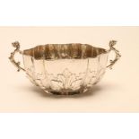 A LATE VICTORIAN SILVER BOWL, maker Frederick Augustus Burridge, London 1896, of lobed circular