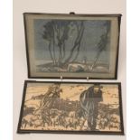 FRANK BRANGWYN (1867-1956), Figures Reclining near Trees, watercolour, signed and inscribed label