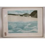 JOHN BRUNSDEN (1933-2014), Low Tide, limited edition, coloured etching, 70/150, signed and inscribed